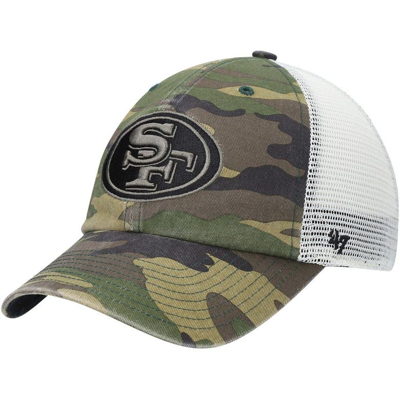 47 '47 CAMO SAN FRANCISCO 49ERS BRANSON CLEAN UP TRUCKER HAT 