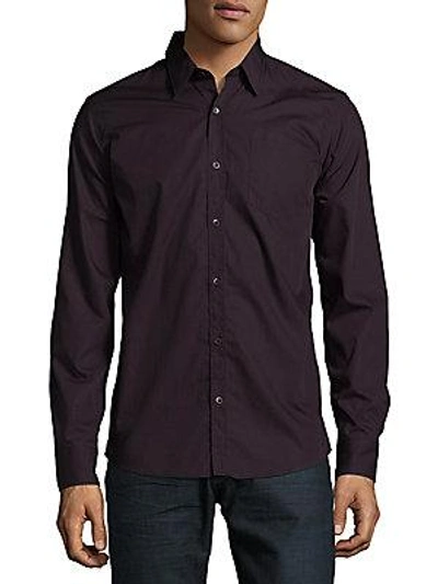 Dries Van Noten Cotton Casual Button Down Shirt In Purple