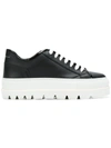 Mm6 Maison Margiela Tractor Tread Platform Sneakers In 961 Black