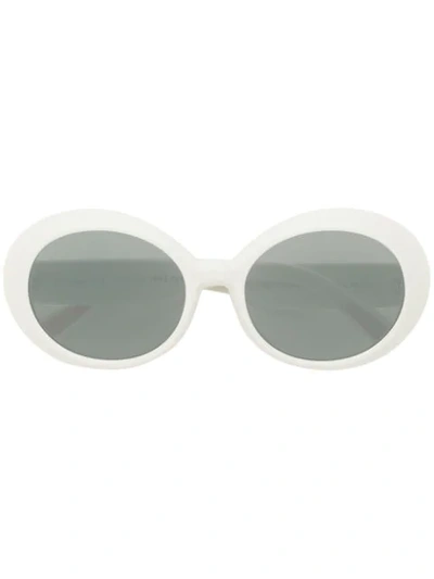 Christian Roth Eyewear Round Tinted Sunglasses - White