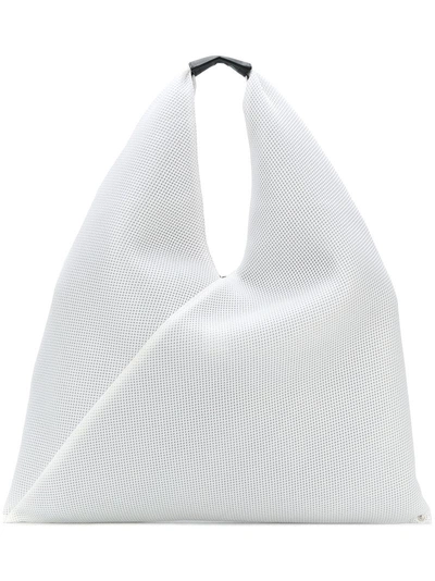 Mm6 Maison Margiela Mesh Japanese Tote Bag - White In White