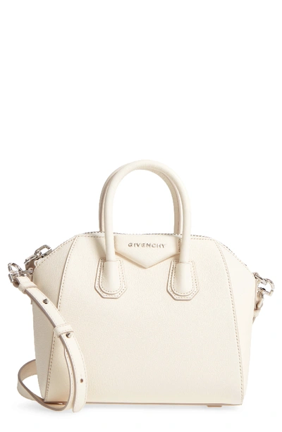 GIVENCHY Sugar Goatskin Small Antigona Off White 1157741