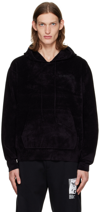 Helmut Lang Men's Plush Pullover Hoodie In Black