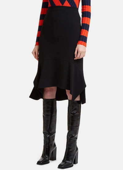 Altuzarra Arthur Asymmetric Peplum Skirt In Black