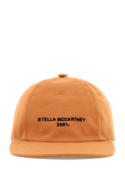 Stella Mccartney Logo Baseball Cap In Brown