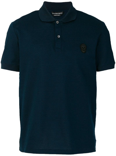 Alexander Mcqueen 'skull' Poloshirt In Blue