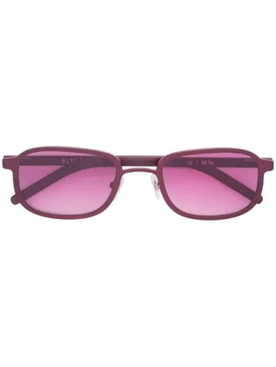 Blyszak Red Steel Frame Iii Sunglasses With Smoke Lens