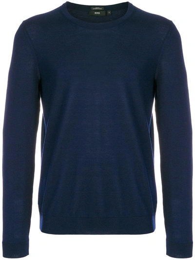 Hugo Boss Lightweight Sweatshirt In Blue