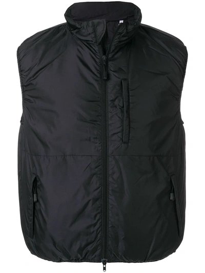 Aspesi Padded Sleeveless Jacket In Black