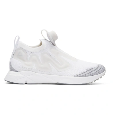 Reebok Classics White Pump Supreme Ultraknit Sneakers In White/cloud