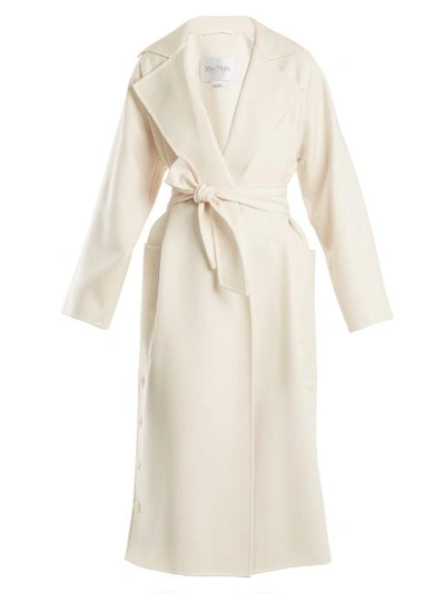 Max Mara Double Wool & Cashmere Coat In White
