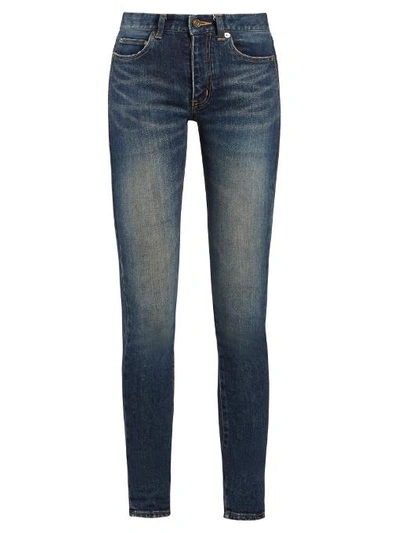Saint Laurent Mid-rise Skinny Jeans In Blue