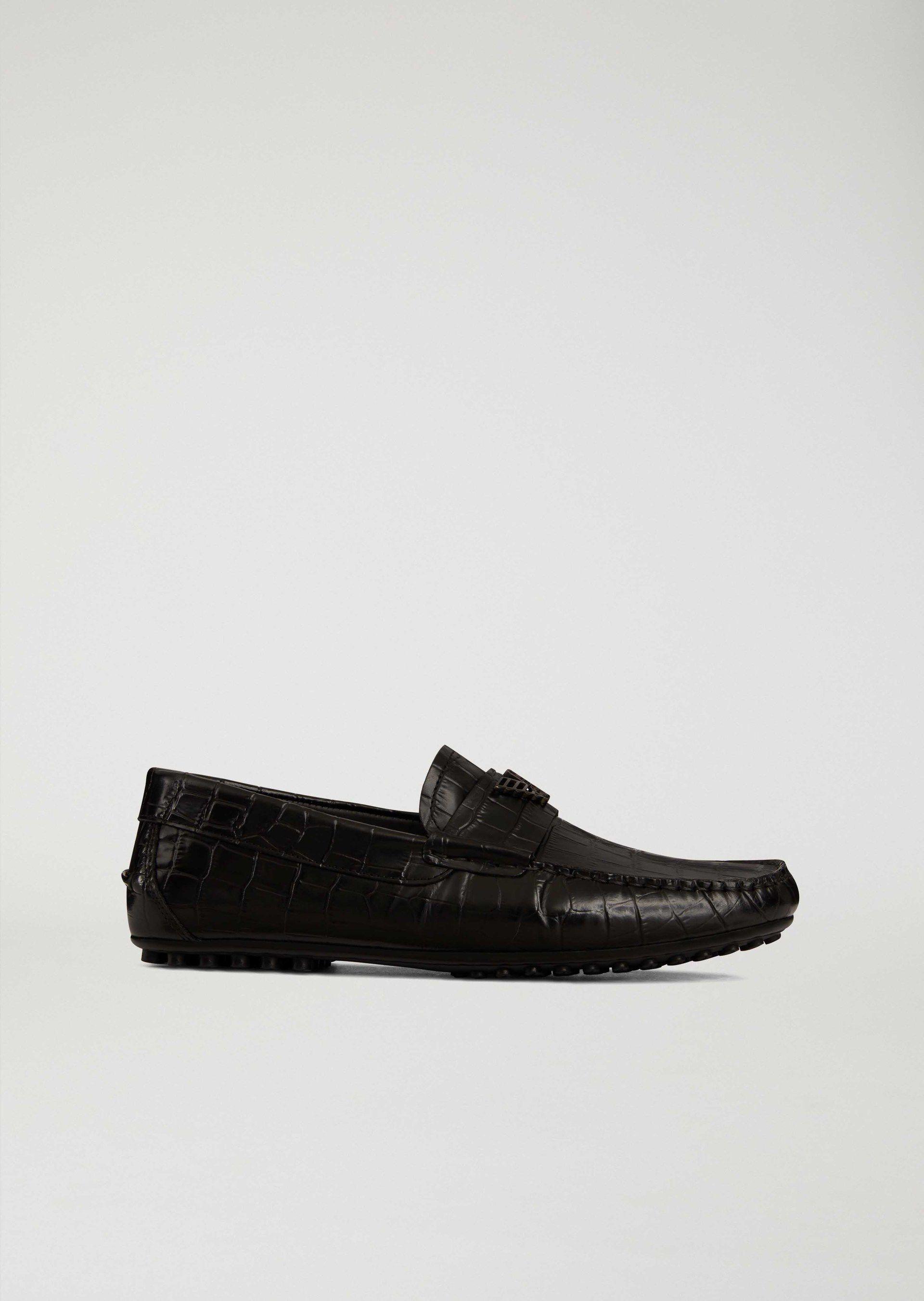 Emporio Armani Driving Shoes - Item 11402359 In Black | ModeSens