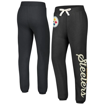 G-iii 4her By Carl Banks Black Pittsburgh Steelers Scrimmage Fleece Pants