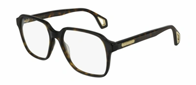 Pre-owned Gucci Gg 0469o 002 Havana Eyeglasses In Clear