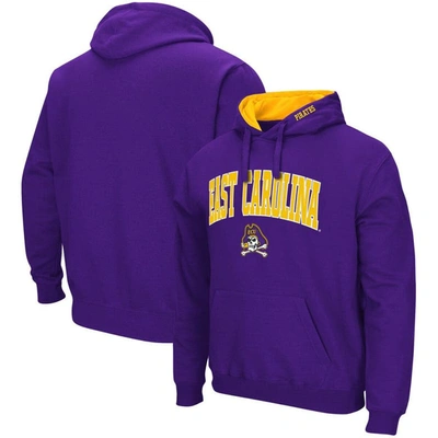Colosseum Purple Ecu Pirates Arch And Logo Pullover Hoodie