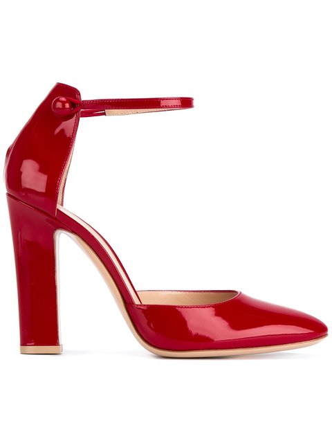 red patent leather mary jane pumps