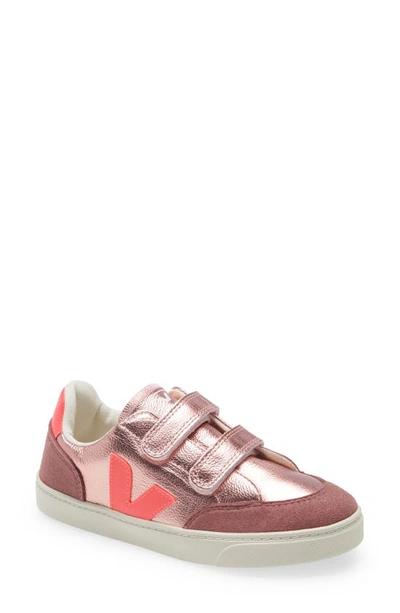 Veja Kids' Small V-12 Sneaker In Pink