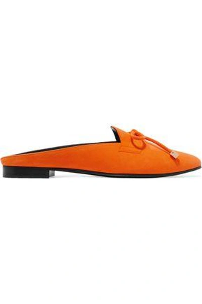 Pierre Hardy Woman Mademoiselle Jacno Suede Slippers Bright Orange