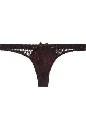 Agent Provocateur Woman Nicolle Stretch-leavers Lace And Satin Thong ...
