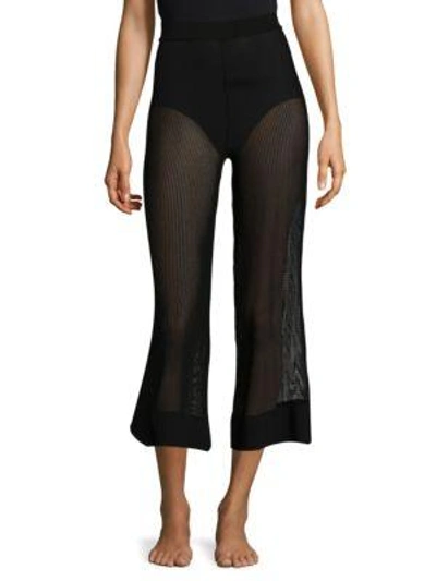 Chiara Boni La Petite Robe Mesh Coverup Pants In Black