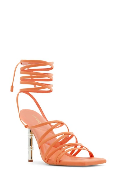 Aldo Bodisse Heeled Sandal With Bamboo Detail In Orange