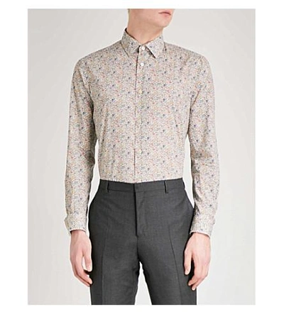 Paul Smith Paisley-print Soho-fit Cotton Shirt In White