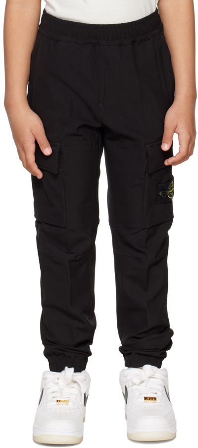Stone Island Junior Kids Cargo Trousers For Boys In Antracite