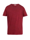 Etro Crew-neck Linen-jersey T-shirt In Burgundy