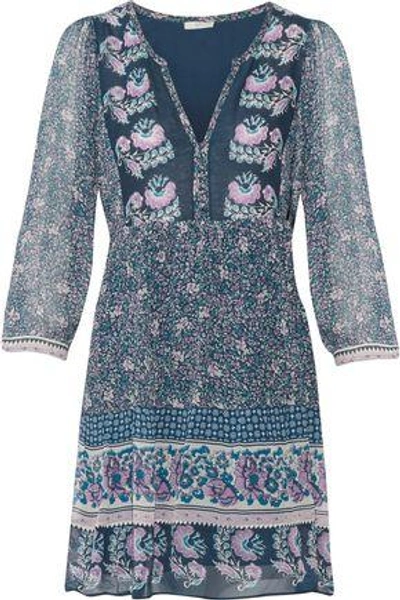 Joie Woman Floral-print Silk-chiffon Mini Dress Multicolor