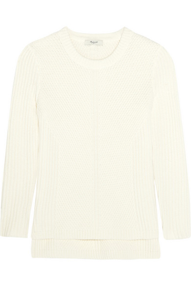 Madewell Sophia Ribbed Cotton-blend Sweater | ModeSens