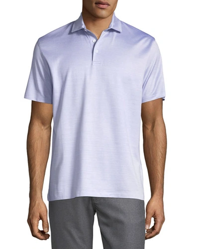 Ermenegildo Zegna Silk-blend Polo Shirt, Purple