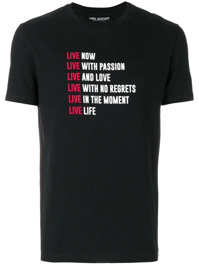 Neil Barrett Black Cotton T-shirt