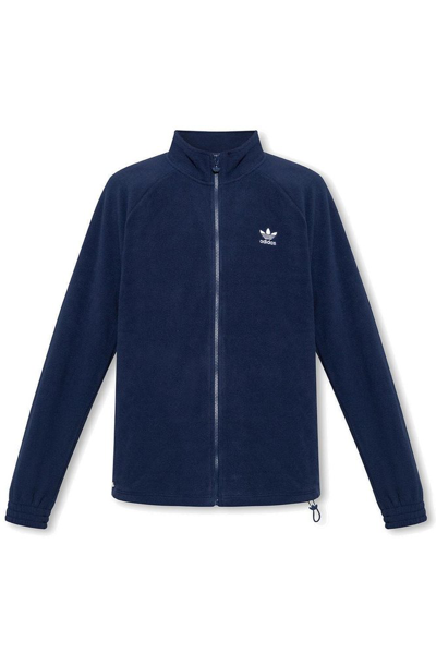 Adidas Originals Adidas Men's Originals Adicolor Classics Teddy Fleece Full-zip Jacket In Dark Blue