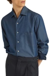 Loro Piana André Denim Button-up Shirt In Blue
