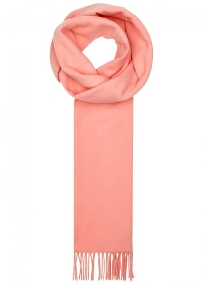 Acne Studios Canada Narrow Pink Wool Scarf