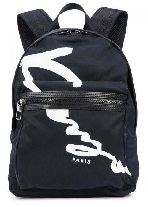 Kenzo Navy Nylon Backpack ModeSens