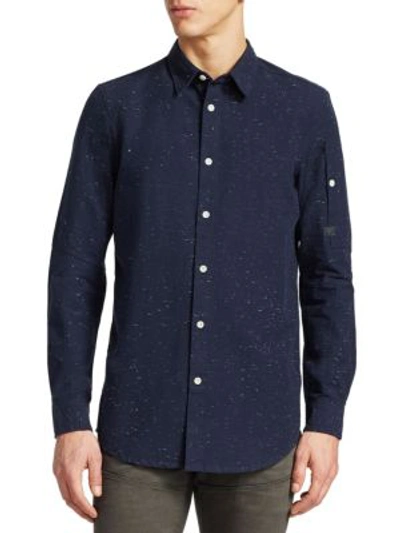 G-star Stalt Clean Lightweight Premium Denim Shirt In Blue