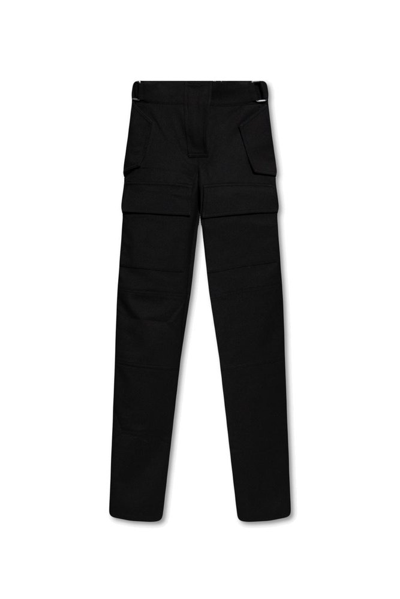Misbhv Leather-effect Cargo Trousers In Black