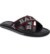 Bally Bonks Men's Crisscross-logo Slide Sandals In Black/white