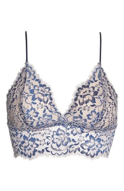 Cosabella Pret Longline Triangle Bralette In Blue