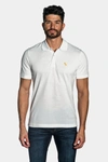 Jared Lang Peruvian Cotton Dino Logo Polo T-shirt In Off White