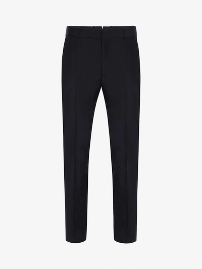 Alexander Mcqueen Fitted Tailored Pants In Black