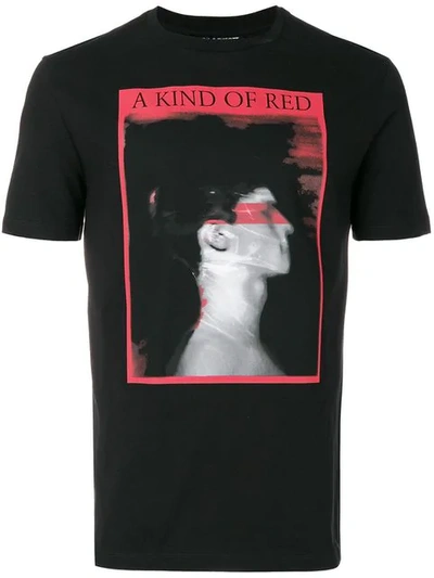 Neil Barrett A Kind Of Red Cotton Jersey T-shirt In Black