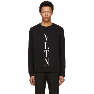 Valentino Vltn Logo-stamped Sweatshirt In Black