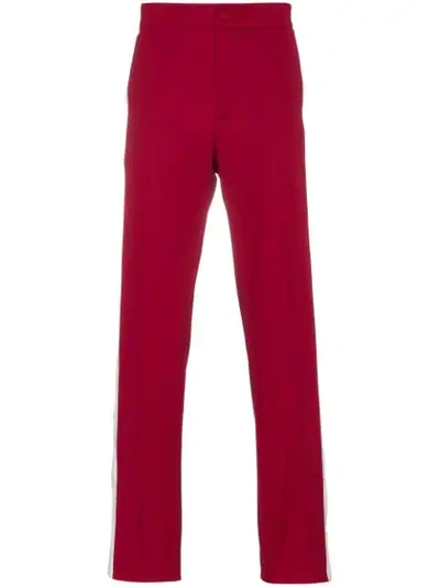 Valentino Contrasting Band Track Pants In Red