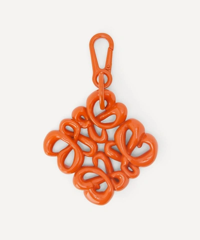 Loewe Inflated Anagram Aluminium And Stainless Steel Charm In Orange