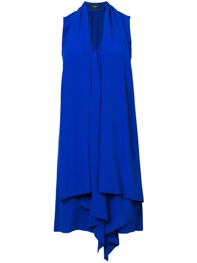 Derek Lam Sleeveless Handkerchief Dress In Blue