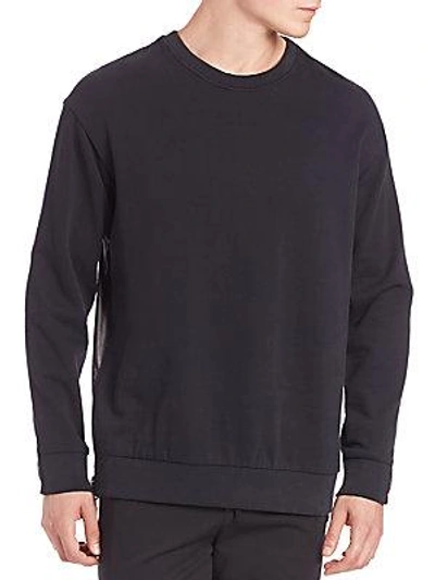 3.1 Phillip Lim / フィリップ リム Cotton & Nylon Sweatshirt In Black