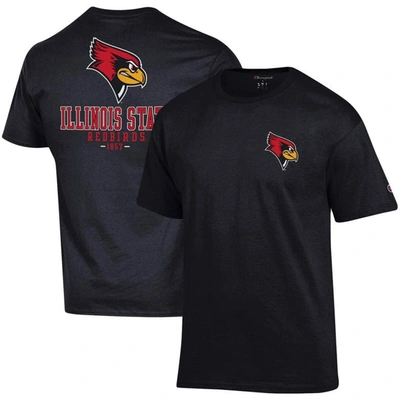 Champion Black Illinois State Redbirds Stack 2-hit T-shirt